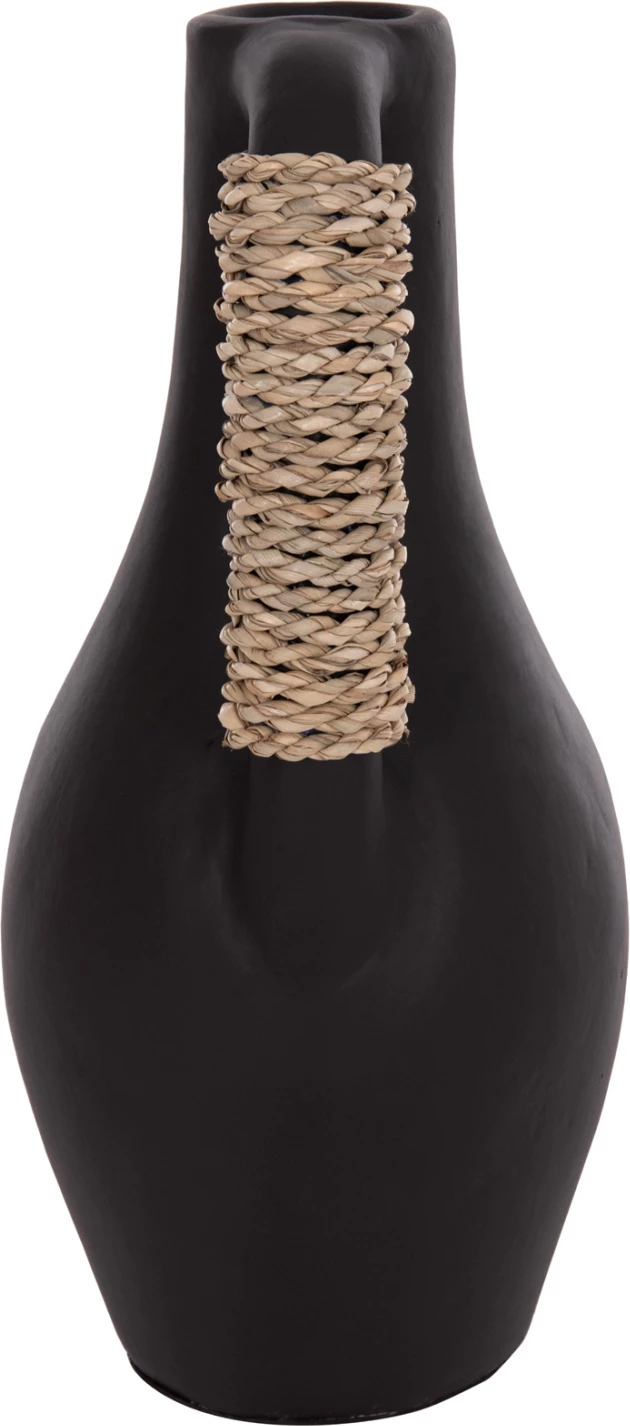 Vazo dekorative tavoline CAMMER, terrakotë e zezë, FH4687.01L, 18x39cm