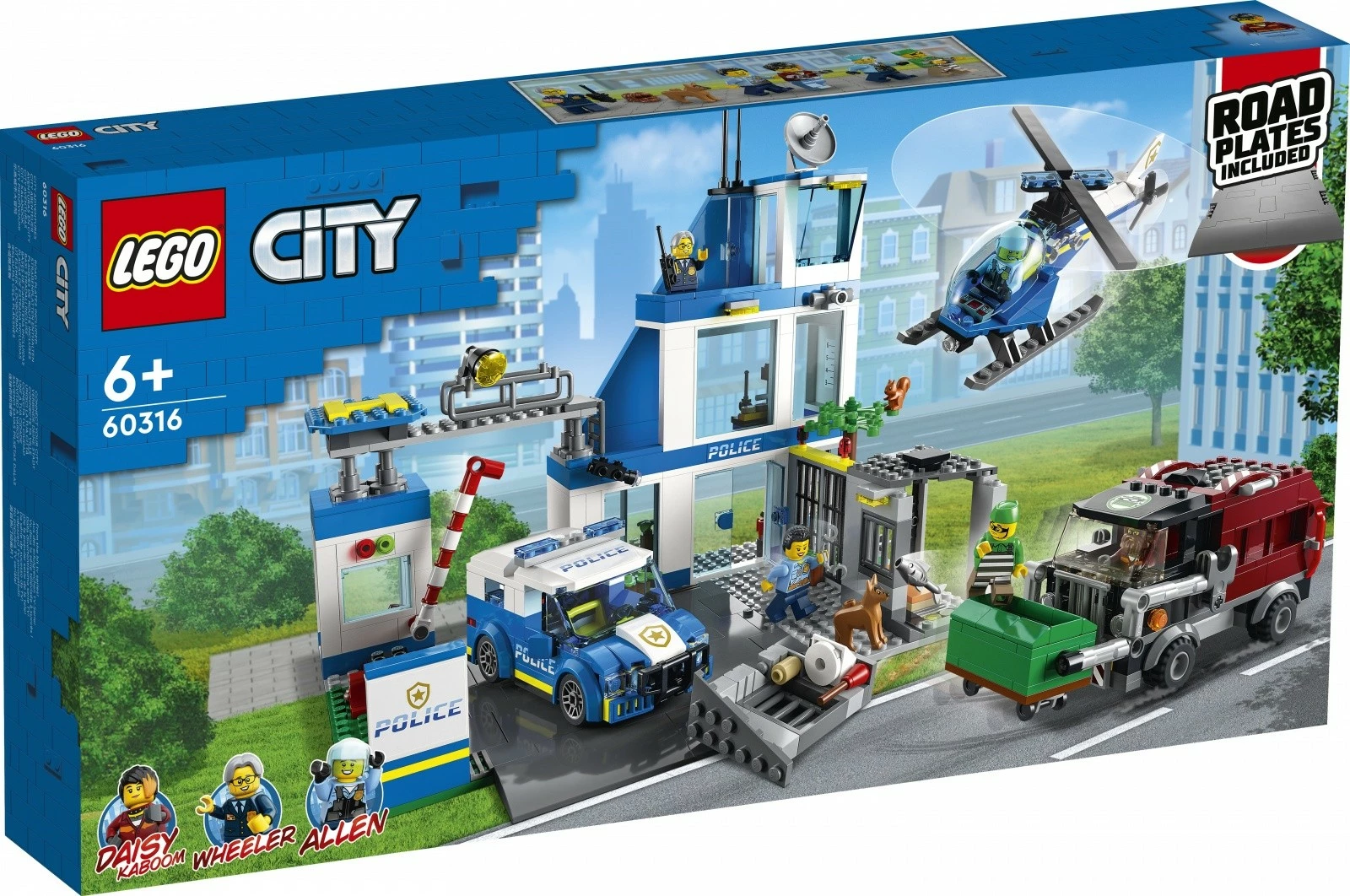 Set LEGO City Police Station 60316, 668 pjesë, për fëmijë, shumëngjyrësh