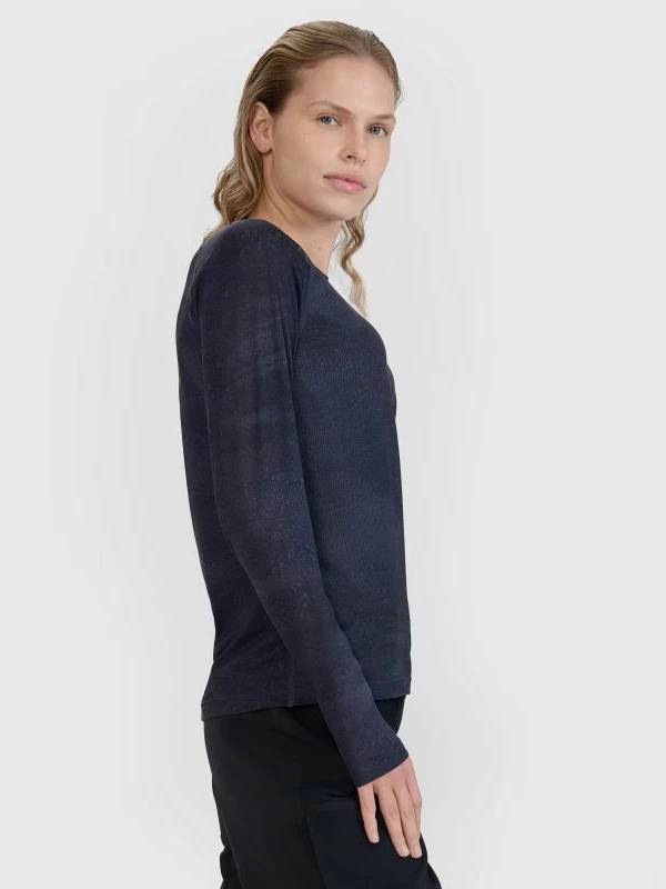 Fanellë me mëngë të gjata për femra 4f, për biçikletë