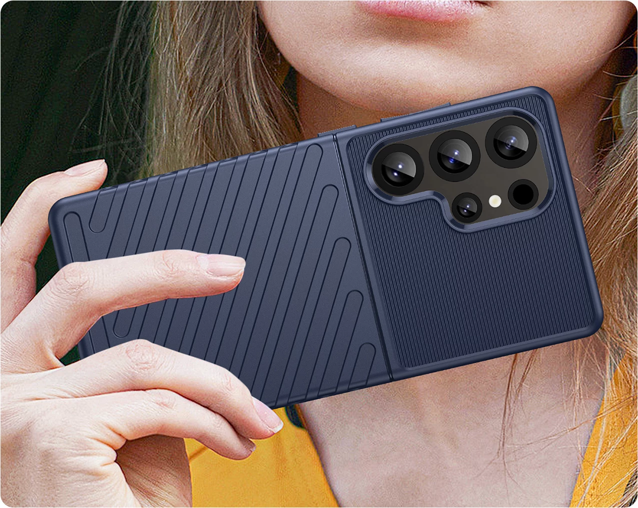 Mbështjellës Hurtel Thunder Case për Samsung Galaxy S25 Ultra, TPU, Blu