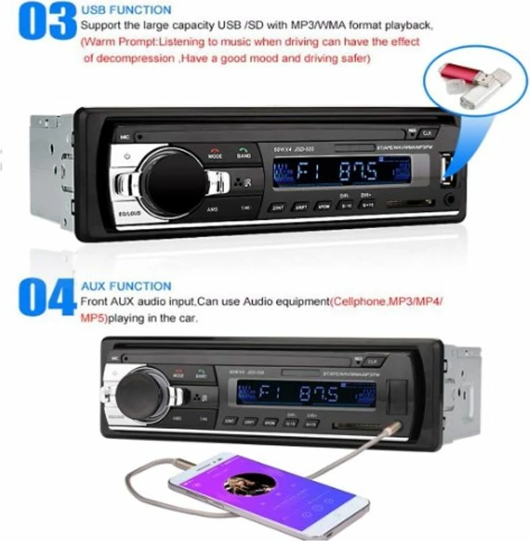 Radio Universal Usb, Aux Dhe Bluetooth 12v