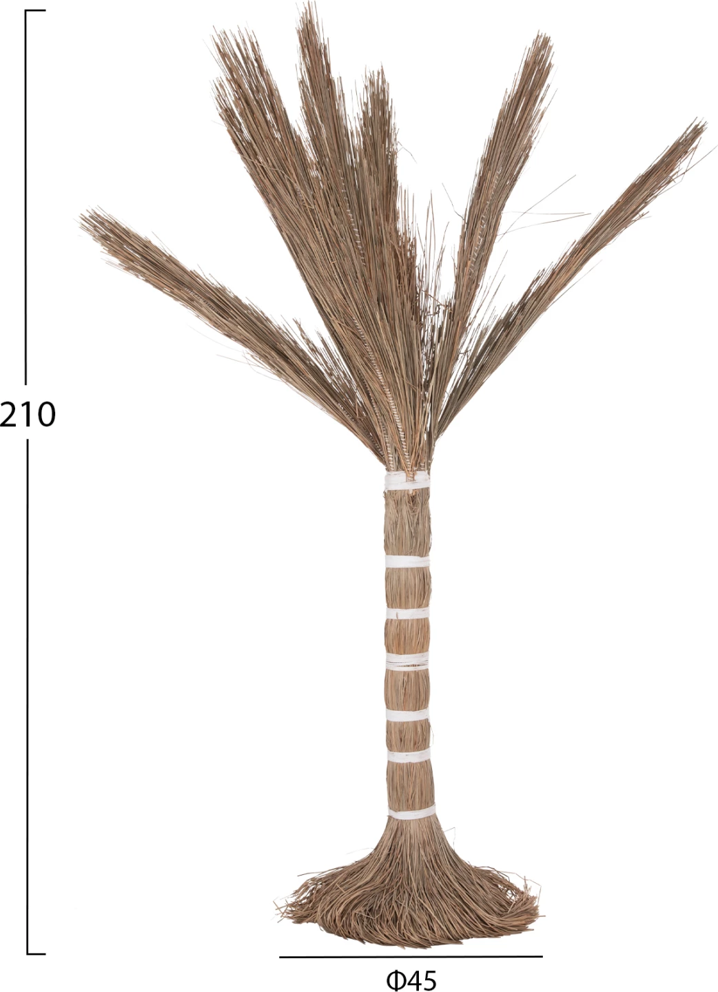 Pemë dekorative TROPIC, stil kokosi, FH4325, prej bari Mendong, 210Hcm