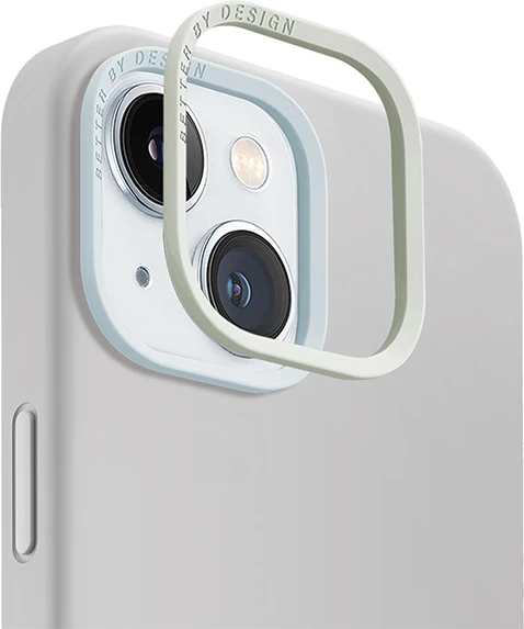 Mbështjellës UNIQ Lino Hue Magclick për iPhone 15, silikon, gri e çelët