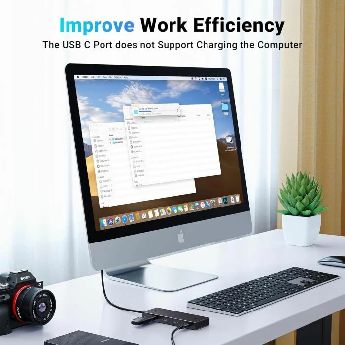 hub USB-C UGREEN 35584, 10Gbps, 4x USB-C 3.2, kabllo 30cm, gri e errët