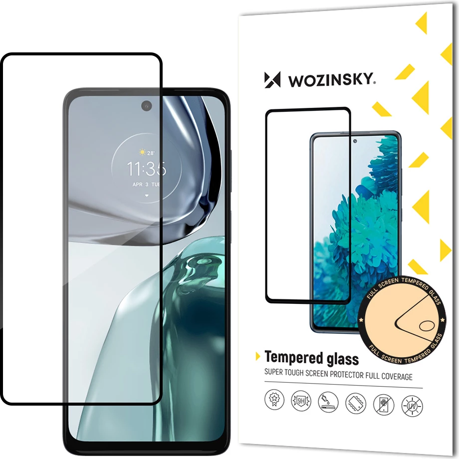 Xham i temperuar Wozinsky për Motorola Moto G62 5G, i zi