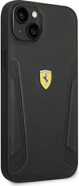 Mbështjellës Ferrari FEHCP14MRBUK për iPhone 14 Plus 6.7", lëkurë, i zi