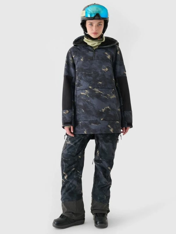 Jakne snowboardi për femra 4f, e zezë