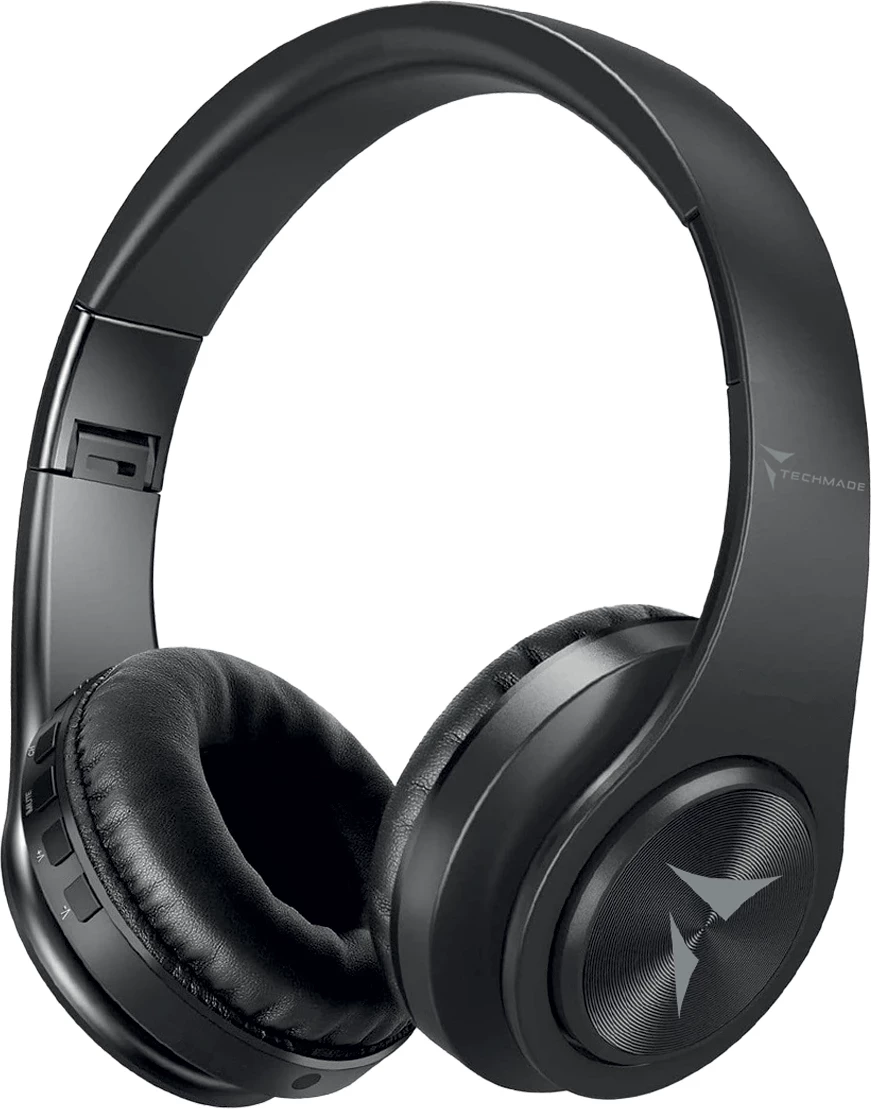 Kufje wireless Techmade për TV, të zeza