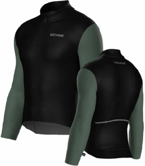 Maicë me gjatësi të gjatë Biemme për meshkuj, e zezë dhe e gjelbër