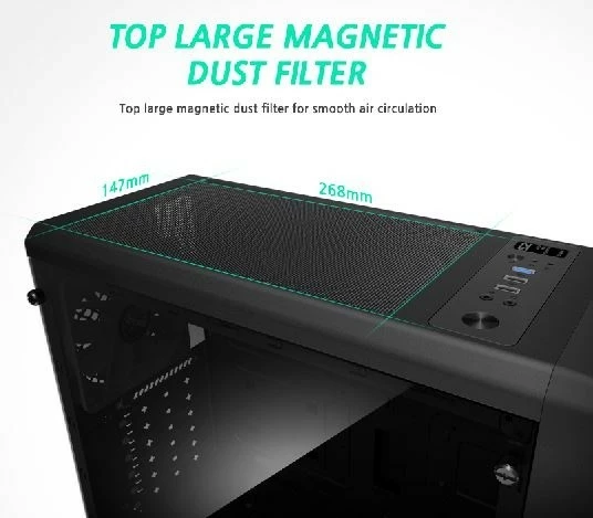 Kasë Zalman S2 TG, ATX Mid Tower, xham i temperuar, e zezë