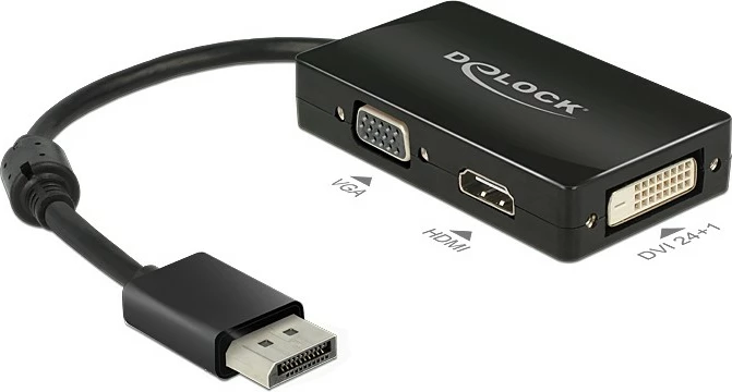 Adapter DisplayPort DeLOCK 0.16m, VGA/HDMI/DVI, i zi