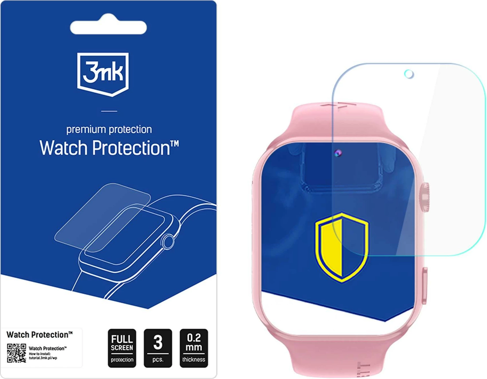 Mbrojtës ekrani për smartwatch 3mk Protection, për Garett Kids Twin 2 4G, 3 copë
