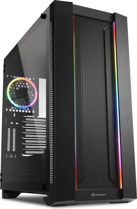 Kasë Sharkoon Elite Shark CA200M, ATX/E-ATX, xham, e zezë