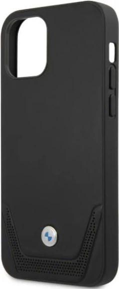 Mbështjellës BMW BMHCP12MRSWPK për iPhone 12/12 Pro, hardcase, lëkurë, e zezë