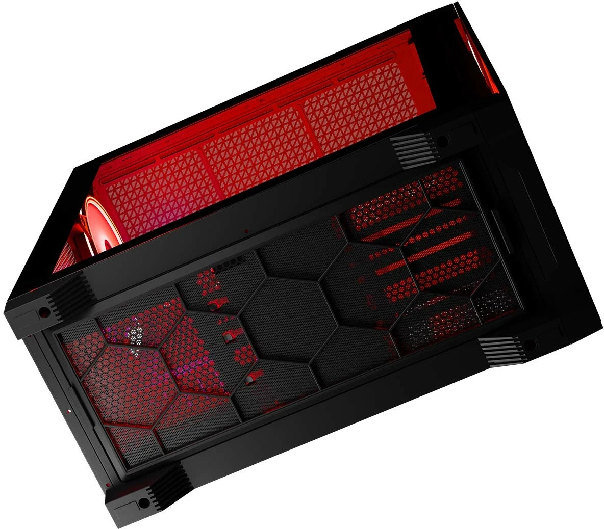 Kasë MODECOM Volcano Expanse T Apex ARGB Midi Tower, xham i temperuar, 4x140mm ARGB, ATX/mATX/ITX, USB-C, e zezë