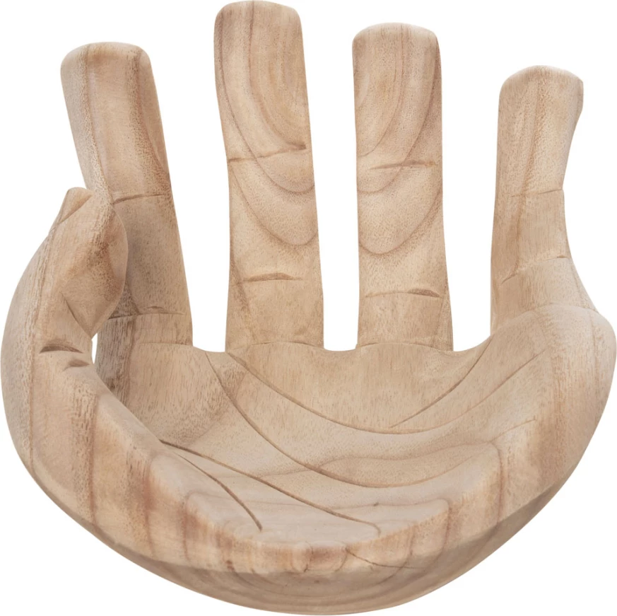 Dekor tavoline dorë e majtë FH4278L dru albasia natyral 30x20x10H cm