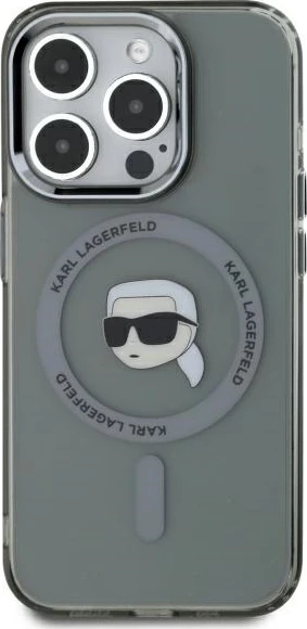 Mbështjellës Karl Lagerfeld KLHMP15XHLSKIK për iPhone 15 Pro Max 6.7", i zi, MagSafe