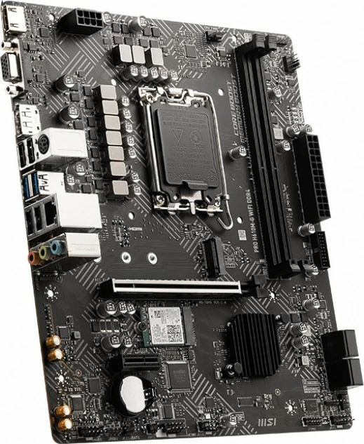Pllakë amë MSI PRO H610M-G WIFI DDR4, Socket LGA 1700, micro ATX, e zezë