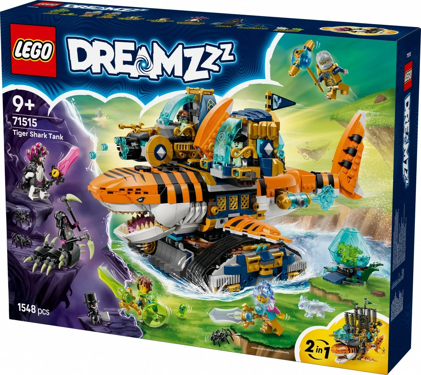 Set LEGO DREAMZzz 71515 Tiger Shark Tank, 1548 pjesë, 2-në-1, 9+ vjeç