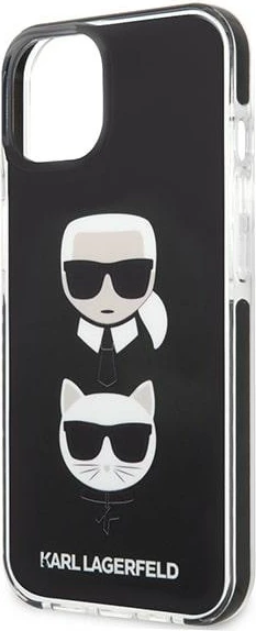 Mbështjellës Karl Lagerfeld KLHCP13MTPE2TK për iPhone 13 6.1", Hardcase, Karl&Choupette Head, i zi
