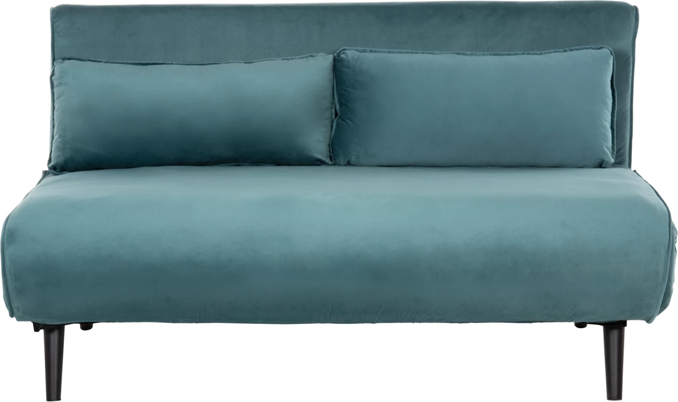 Divan për dy persona, ASMA, kadife, ngjyrë mente, 140x80x77H cm