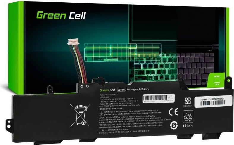 Bateri laptopi Green Cell SS03XL, 4100mAh, për HP EliteBook 735/745/830/836/840/846 G5 G6