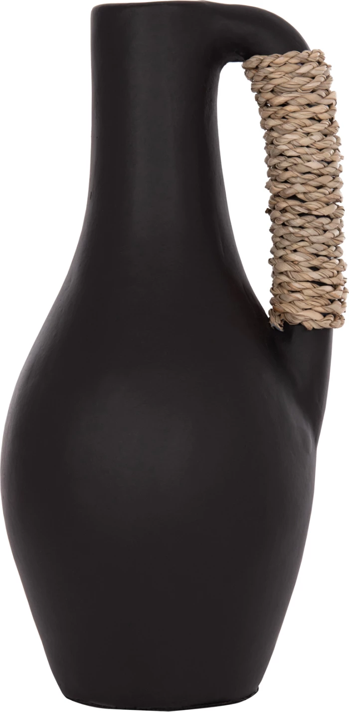 Vazo dekorative tavoline CAMMER, terrakotë e zezë, FH4687.01L, 18x39cm