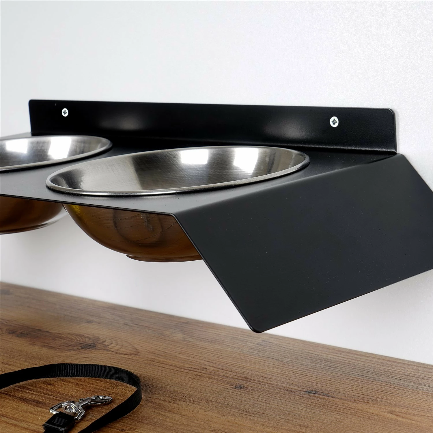 Enë ushqimi për kafshë, metalike, e zezë, Hanah Home Pet018