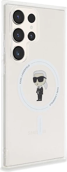 Mbështjellës Karl Lagerfeld IML Ikonik MagSafe për Samsung Galaxy S24 Ultra, transparent