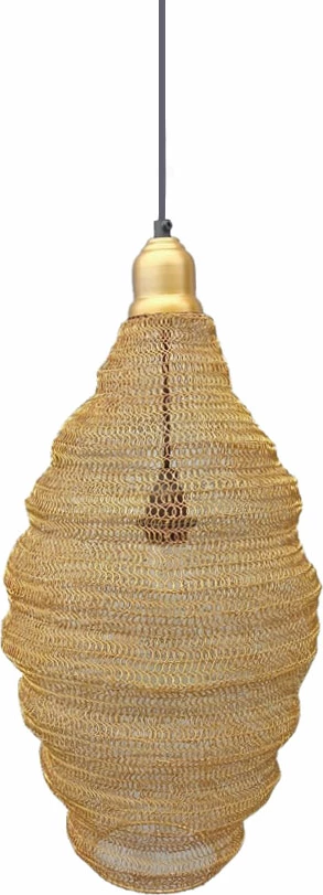 Llambë varëse RUCHE, metalike, ngjyrë ari, 30x30x44cm