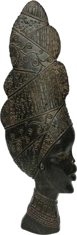 Figurë dekorative Jabari, polirezine, e zezë-kafe, 15x5x42 cm