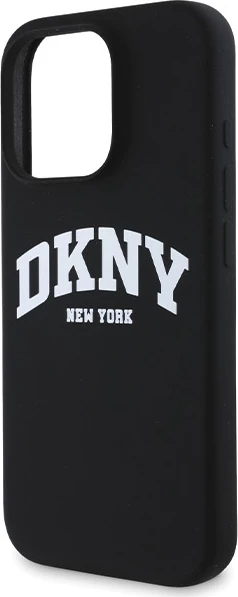 Mbështjellës DKNY për iPhone 16 Pro Max, silikon, MagSafe, i zi