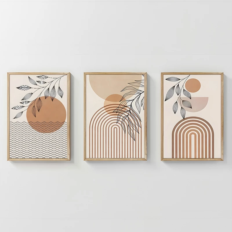 Dekor muri në kornizë Zephra triptik, printim digjital, 33x1.5x48cm