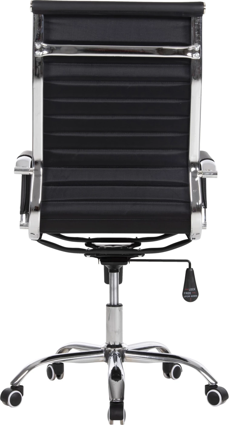 Karrige menaxheri për zyre BOSS FH1059.31, ngjyrë e zezë, PU-metal krom, 54x57x110H cm.