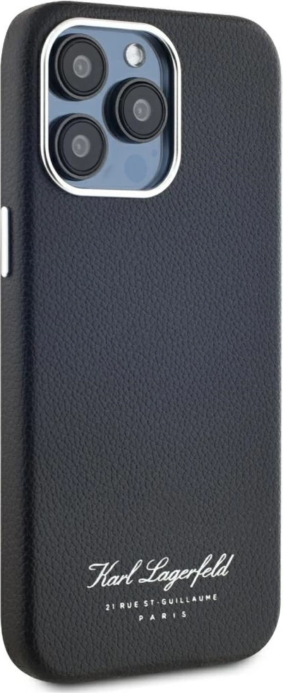 Mbështjellës Karl Lagerfeld Hotel RSG për iPhone 15 Pro, i zi