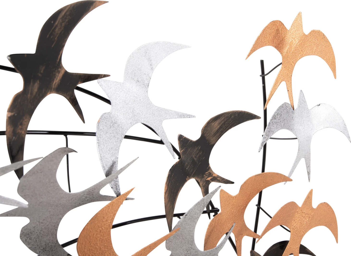 Dekor muror zogjsh, metal, shumëngjyrësh, FH4655, 131x11x70 cm