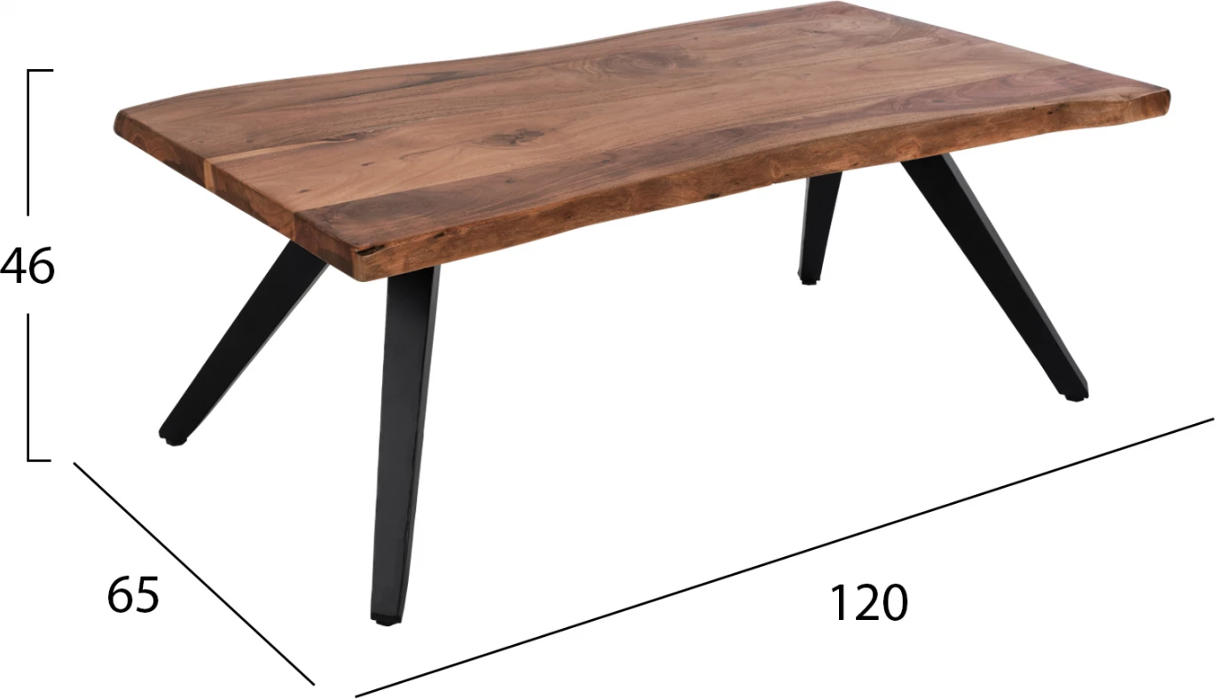 Tavolinë kafeje FH8365.11 dru akacie masiv 120x65x46 cm