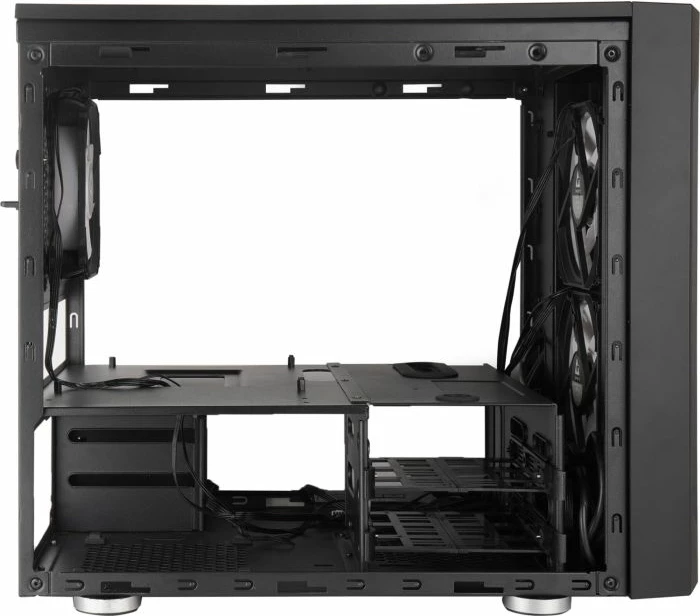 Kasë CHIEFTEC Chieftronic M2 GM-02B-OP mATX/mini-ITX, tempered glass, A-RGB, USB 3.0, e zezë