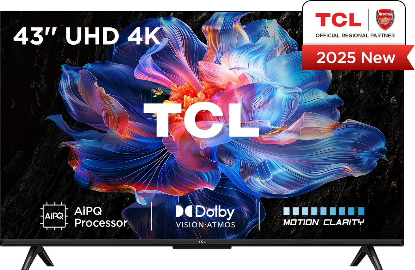 TV Smart TCL 43V6C, 43 inç, 4K Ultra HD, Wi-Fi, Metallic