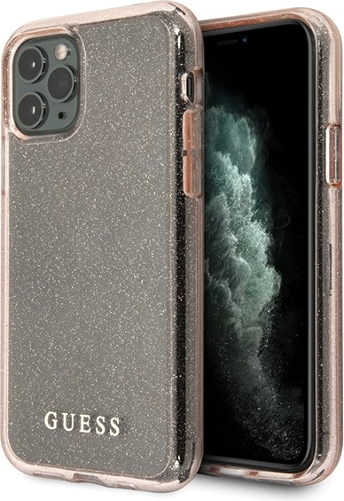 Mbështjellës Guess GUHCN58PCGLPI për iPhone 11 Pro, Glitter, Rozë