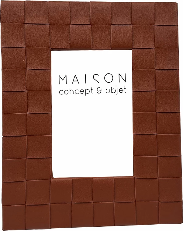 Kornizë foto PLEGA, polirezine, xham, ngjyrë kafe, 19x2x24cm