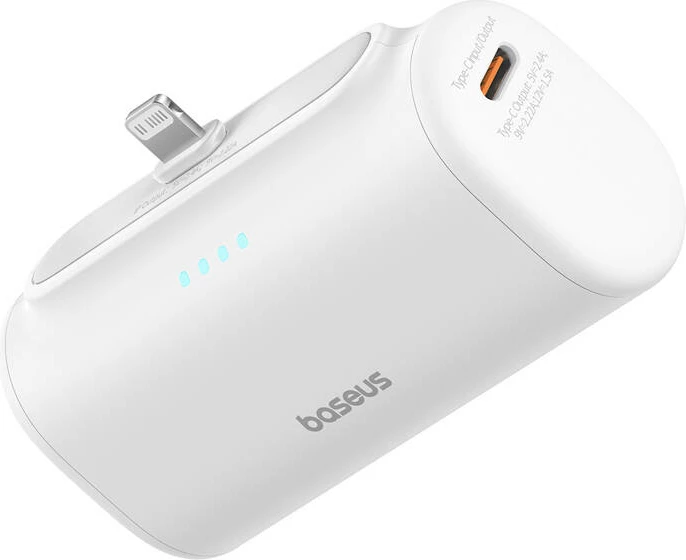 Powerbank Baseus Compact IP 5000mAh 20W, Bardhë