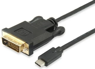 Kabëll USB Type-C në DVI-D Dual Link Equip 1.8m, i zi