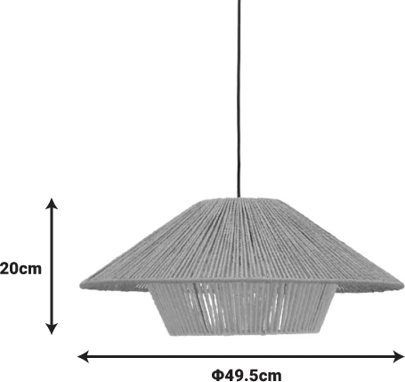 Dritë tavani Jarpie, ngjyrë natyrale, D49.5χ20cm