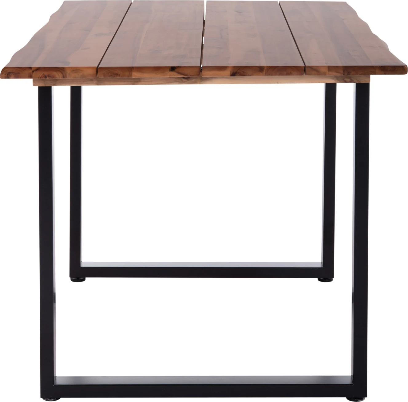 Tavolinë ngrënieje për jashtë, dru akacie natyrale, këmbë metalike, FRIGGO FH6296.02, 140x80x76cm