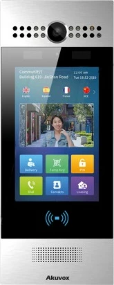 Interkom video Akuvox TFE R29C-L, LTE, njohje fytyre, Android, argjendtë