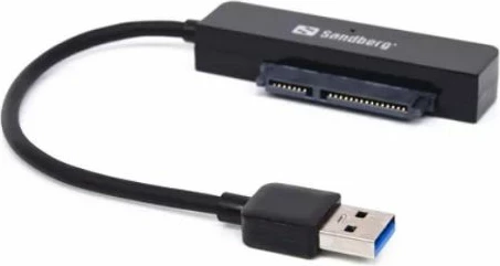 Adapter USB 3.0 në SATA SANDBERG 133-87, për HDD/SSD 2.5", 5 Gbit/s, e zezë