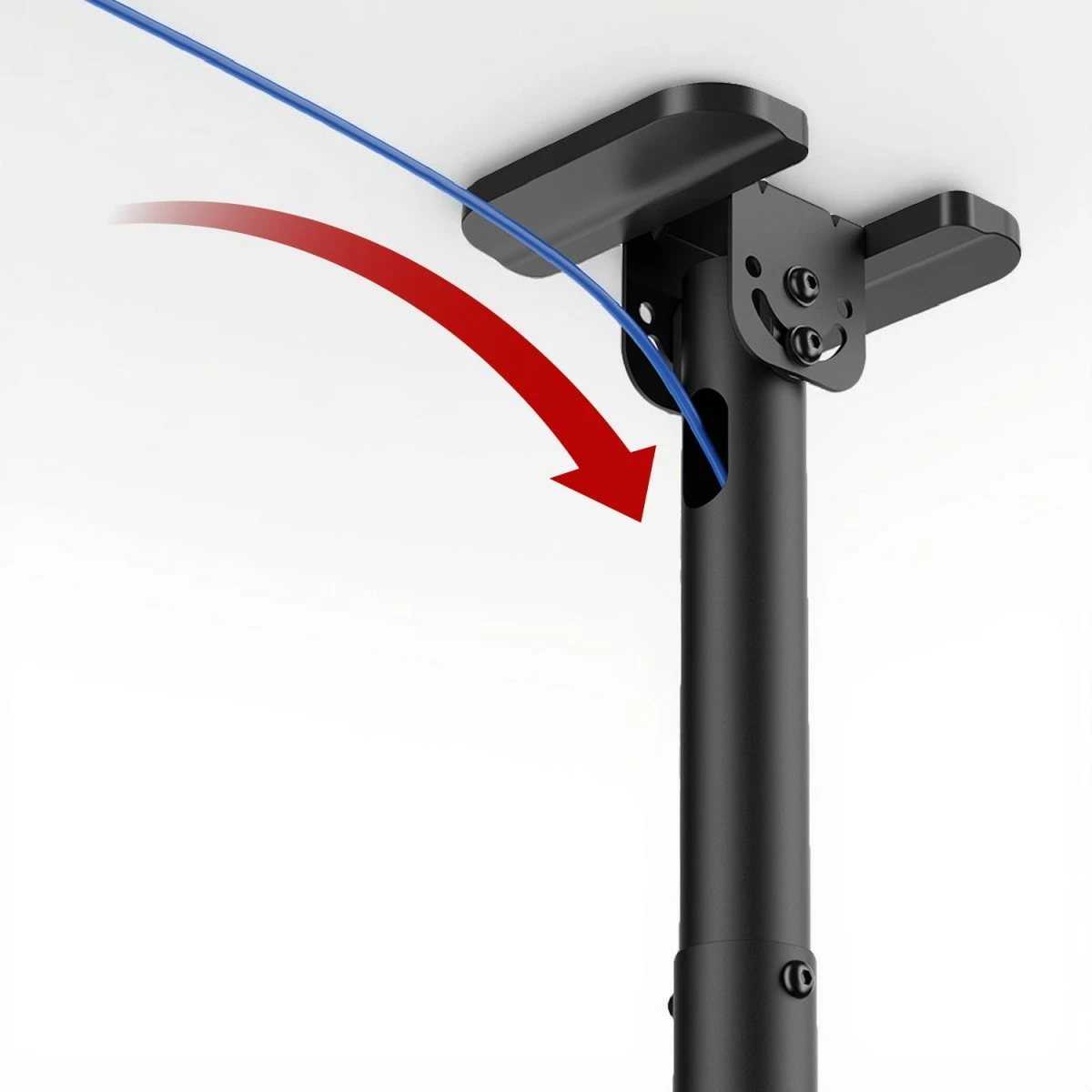 Mbajtës tavani për TV Maclean MC-112B, deri 60kg, VESA 600x400, i zi