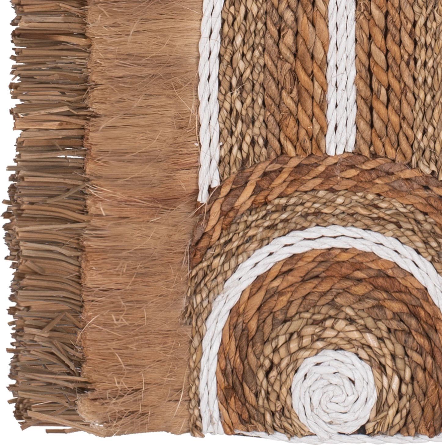 Dekor muri me fibra abaka dhe litar, ngjyrë natyrale, 32x58x8 cm, FH7791