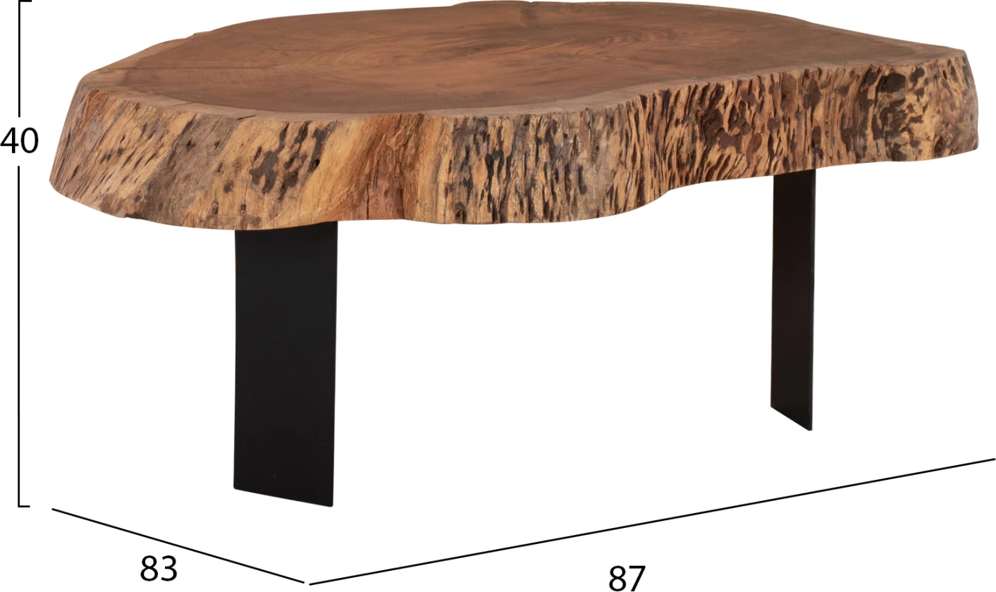 Tavolinë kafeje BRIGGS FH8776.11 dru akacie i fortë 80-87x50-83x40H